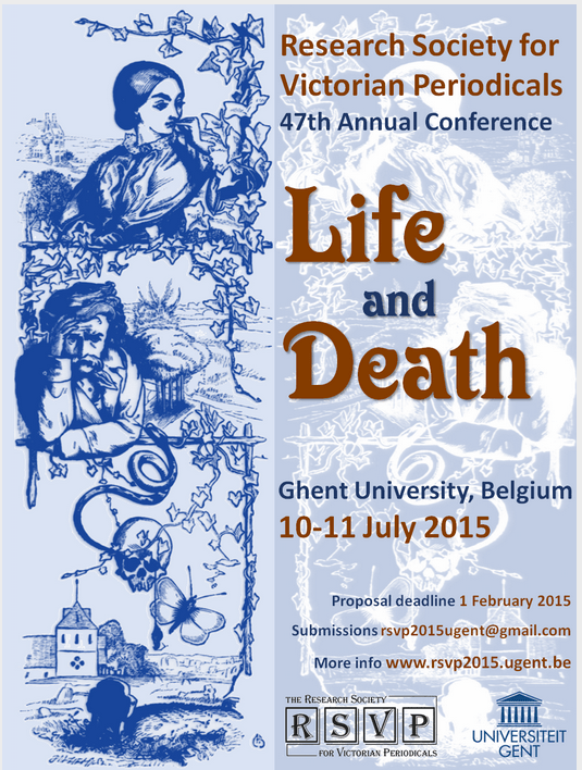 Research Society for Victorian Periodicals annual conference, Ghent University. I am lucky enough to have been accepted to speak there.