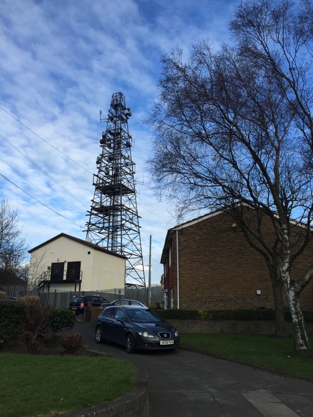 Wireless Transmitter Tower just off the Old Durham Road.