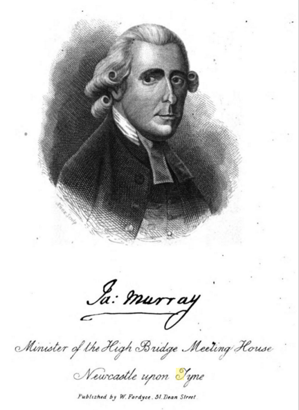 James Murray. Picture taken from the bookplate of James Murray, The Travels of the Imagination; a True Journey from Newcastle to London in a Stage-Coach: With Observations upon the Metropolis. By J Ames M Urray (J. Bumpus, 1828), 31